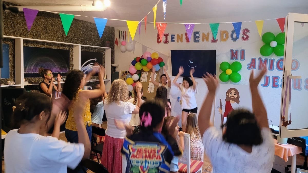 Niños durante el programa compartido del fin de semana